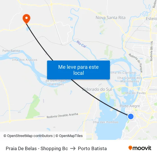 Praia De Belas - Shopping Bc to Porto Batista map