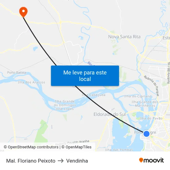 Mal. Floriano Peixoto to Vendinha map