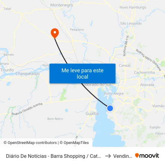 Diário De Notícias - Barra Shopping / Catamarã to Vendinha map