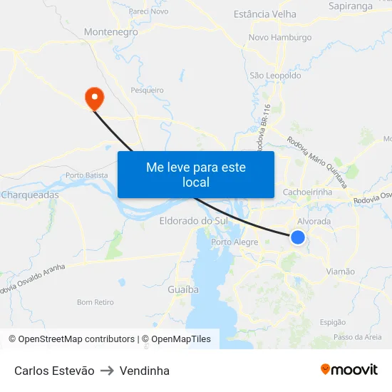 Carlos Estevão to Vendinha map