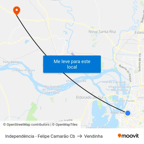 Independência - Felipe Camarão Cb to Vendinha map
