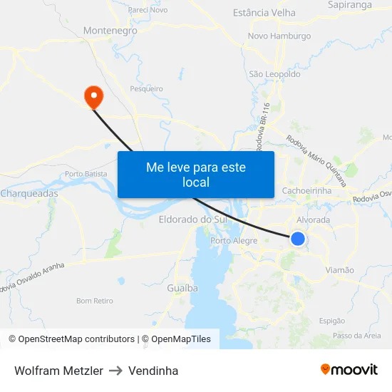 Wolfram Metzler to Vendinha map