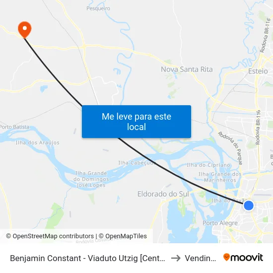 Benjamin Constant - Viaduto Utzig [Centro] to Vendinha map