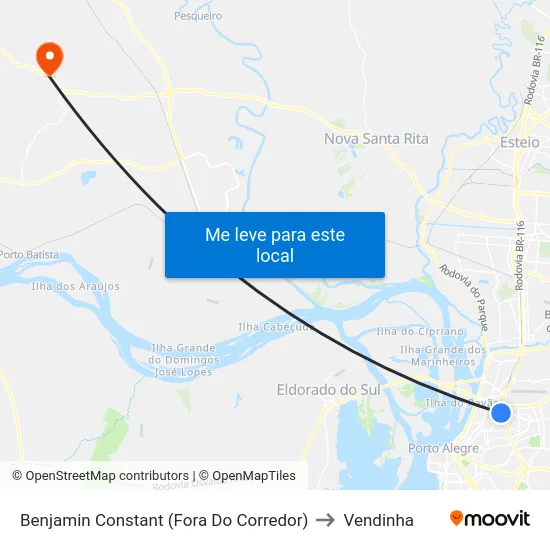 Benjamin Constant (Fora Do Corredor) to Vendinha map