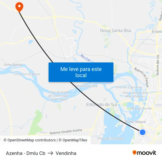 Azenha - Dmlu Cb to Vendinha map