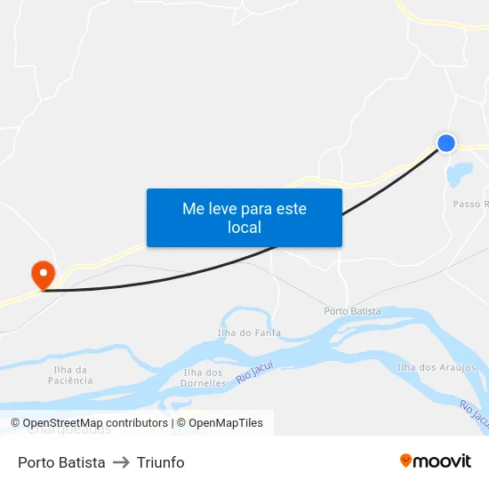 Porto Batista to Triunfo map