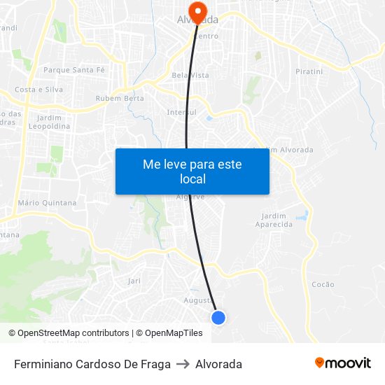 Ferminiano Cardoso De Fraga to Alvorada map
