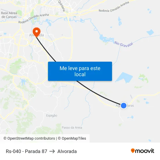 Rs-040 - Parada 87 to Alvorada map