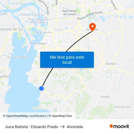 Juca Batista - Eduardo Prado to Alvorada map