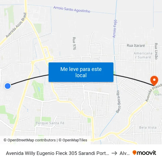 Avenida Willy Eugenio Fleck 305 Sarandi Porto Alegre - Rio Grande Do Sul 91140 Brasil to Alvorada map