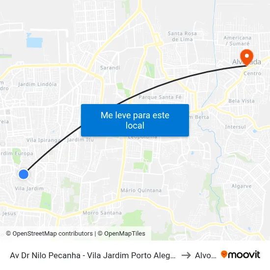 Av Dr Nilo Pecanha - Vila Jardim Porto Alegre - Rs 90470-001 Brasil to Alvorada map