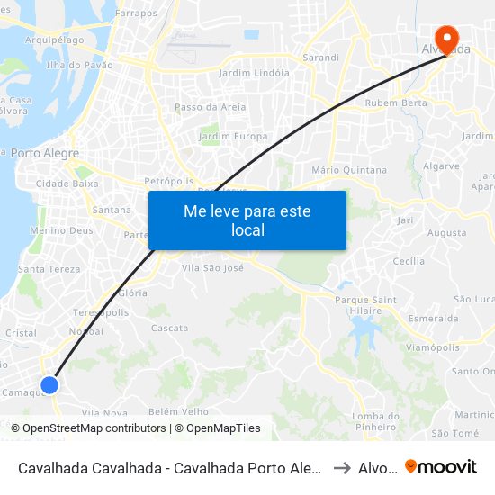 Cavalhada Cavalhada - Cavalhada Porto Alegre - Rs 91740-001 Brasil to Alvorada map