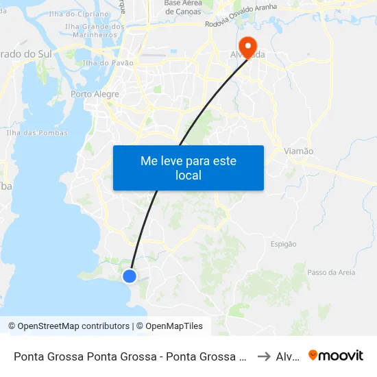 Ponta Grossa Ponta Grossa - Ponta Grossa Porto Alegre - Rs 91780-580 Brasil to Alvorada map