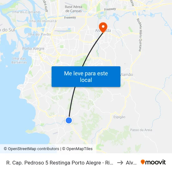 R. Cap. Pedroso 5 Restinga Porto Alegre - Rio Grande Do Sul 91790-790 Brasil to Alvorada map