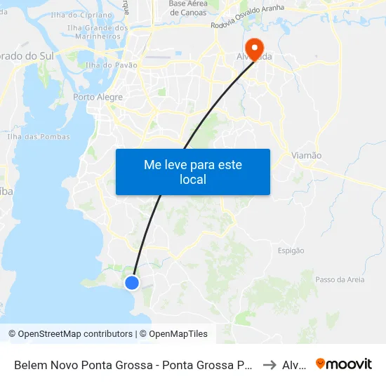 Belem Novo Ponta Grossa - Ponta Grossa Porto Alegre - Rs 91780-590 Brasil to Alvorada map