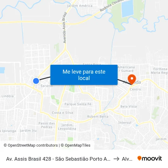 Av. Assis Brasil 428 - São Sebastião Porto Alegre - Rs 91110-000 Brasil to Alvorada map