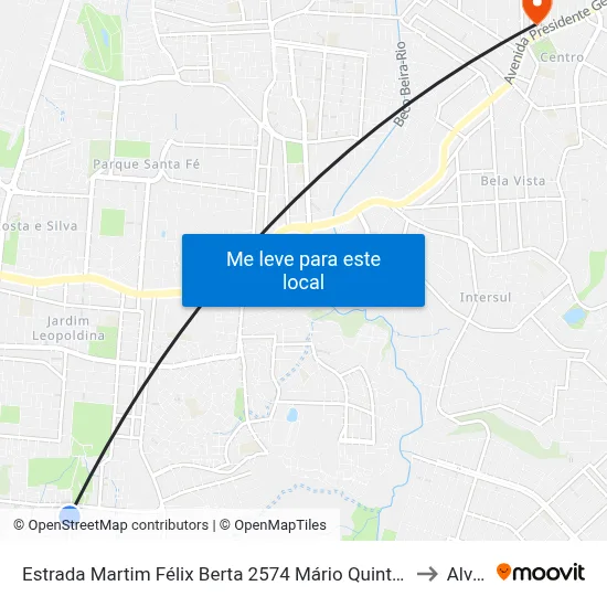 Estrada Martim Félix Berta 2574 Mário Quintana Porto Alegre - Rs 91260-650 Brasil to Alvorada map