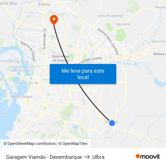 Garagem Viamão - Desembarque to Ulbra map