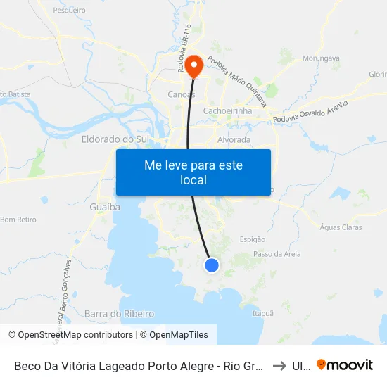 Beco Da Vitória Lageado Porto Alegre - Rio Grande Do Sul 91787 Brasil to Ulbra map