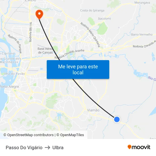 Passo Do Vigário to Ulbra map
