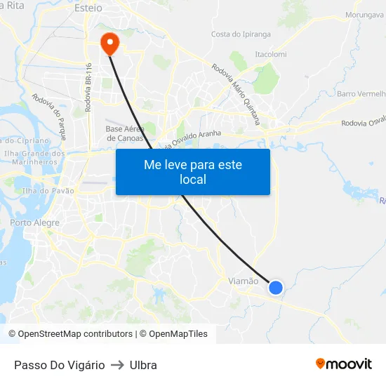 Passo Do Vigário to Ulbra map