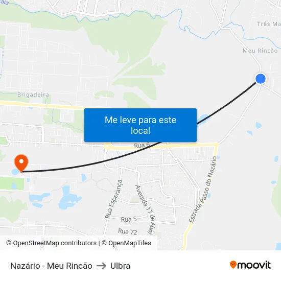 Nazário - Meu Rincão to Ulbra map