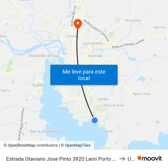 Estrada Otaviano Jose Pinto 3920 Lami Porto Alegre - Rio Grande Do Sul Brasil to Ulbra map