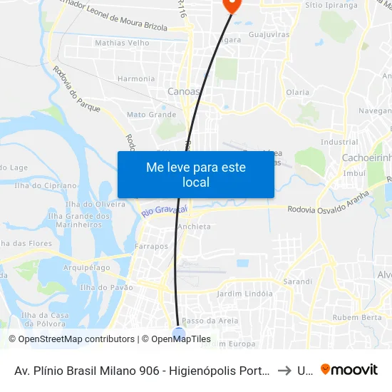 Av. Plínio Brasil Milano 906 - Higienópolis Porto Alegre - Rs 90520-002 Brasil to Ulbra map