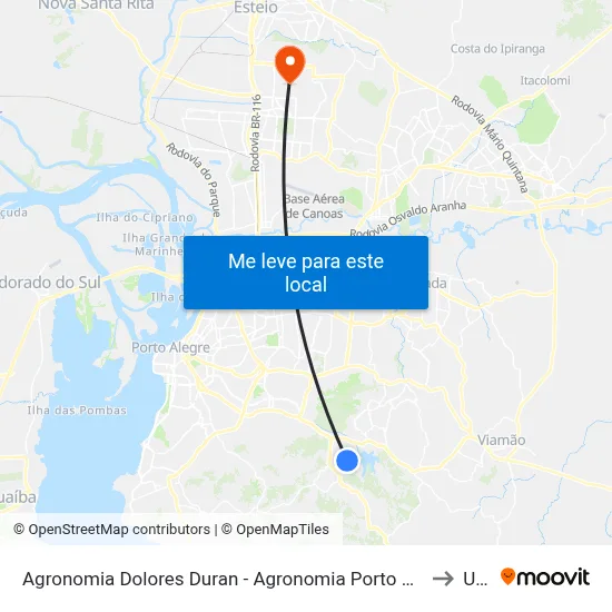 Agronomia Dolores Duran - Agronomia Porto Alegre - Rs 91540-220 Brasil to Ulbra map