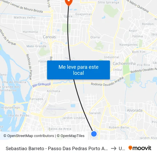 Sebastiao Barreto - Passo Das Pedras Porto Alegre - Rs 91230-400 Brasil to Ulbra map