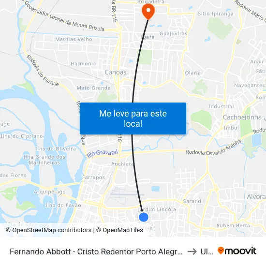 Fernando Abbott - Cristo Redentor Porto Alegre - Rs 91010-004 Brasil to Ulbra map