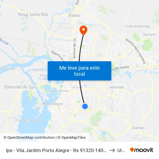 Ipe - Vila Jardim Porto Alegre - Rs 91320-140 Brasil to Ulbra map