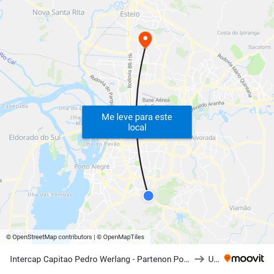 Intercap Capitao Pedro Werlang - Partenon Porto Alegre - Rs 91530-290 Brasil to Ulbra map