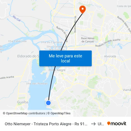 Otto Niemeyer - Tristeza Porto Alegre - Rs 91900-190 Brasil to Ulbra map