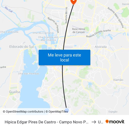 Hipica Edgar Pires De Castro - Campo Novo Porto Alegre - Rs 91787-878 Brasil to Ulbra map