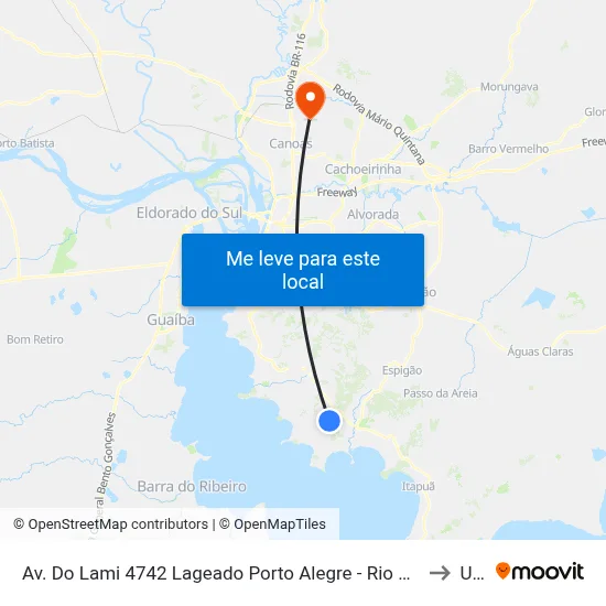 Av. Do Lami 4742 Lageado Porto Alegre - Rio Grande Do Sul 91782-701 Brasil to Ulbra map