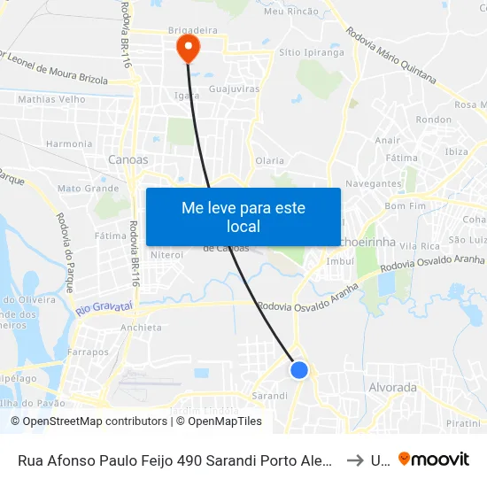 Rua Afonso Paulo Feijo 490 Sarandi Porto Alegre - Rio Grande Do Sul 91140 Brasil to Ulbra map