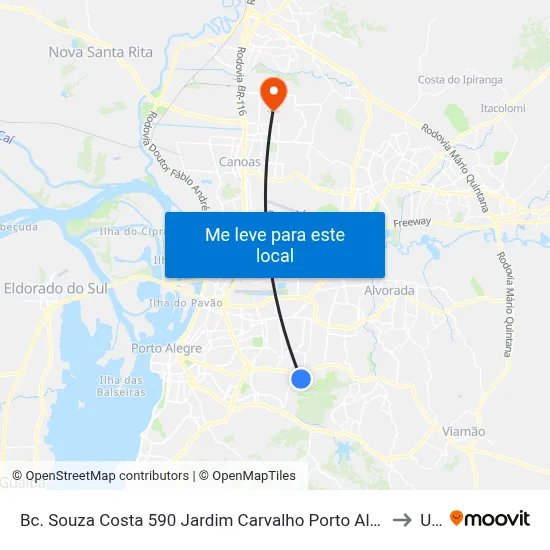 Bc. Souza Costa 590 Jardim Carvalho Porto Alegre - Rio Grande Do Sul 91450-140 Brasil to Ulbra map