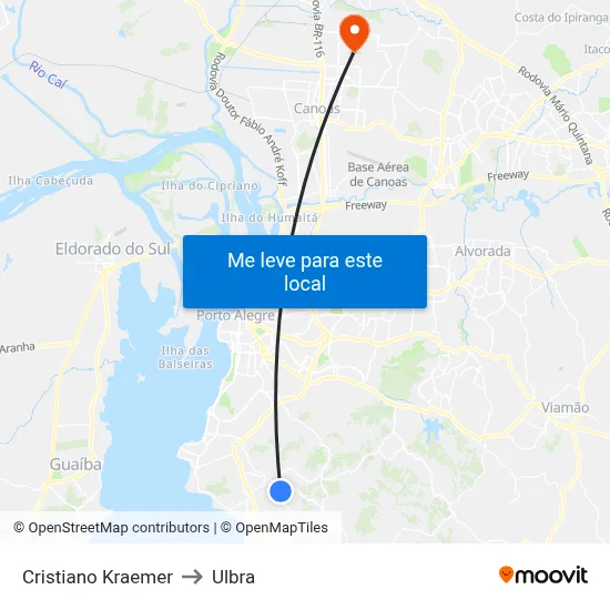 Cristiano Kraemer to Ulbra map