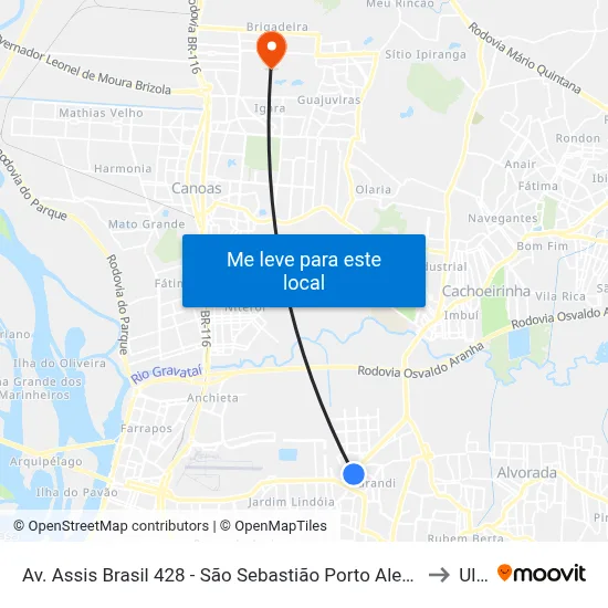 Av. Assis Brasil 428 - São Sebastião Porto Alegre - Rs 91110-000 Brasil to Ulbra map