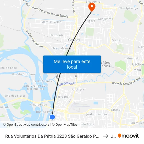 Rua Voluntários Da Pátria 3223 São Geraldo Porto Alegre - Rio Grande Do Sul 90230-011 Brasil to Ulbra map