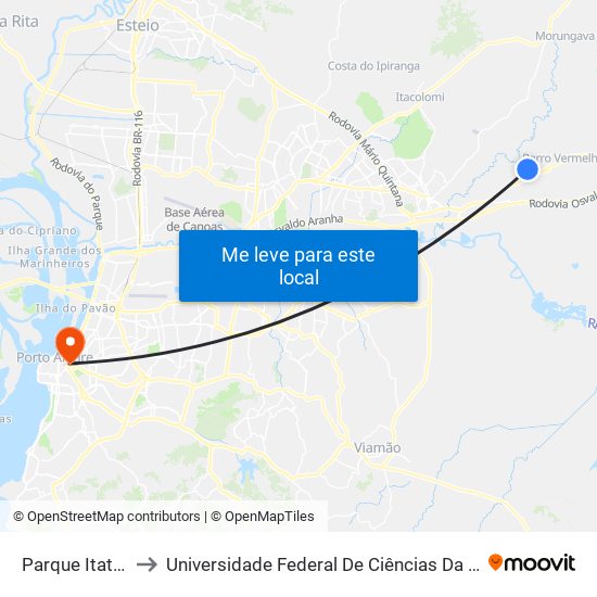 Parque Itatiaia to Universidade Federal De Ciências Da Saúde map