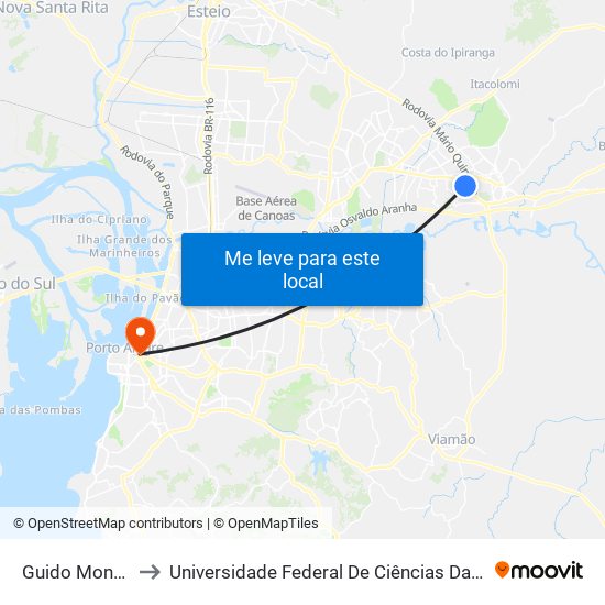 Guido Mondim to Universidade Federal De Ciências Da Saúde map