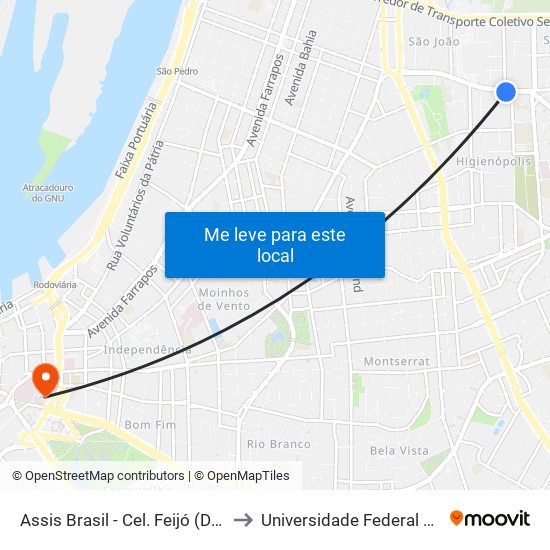 Assis Brasil - Cel. Feijó (Dom Bosco) [Bairro - Bc] to Universidade Federal De Ciências Da Saúde map