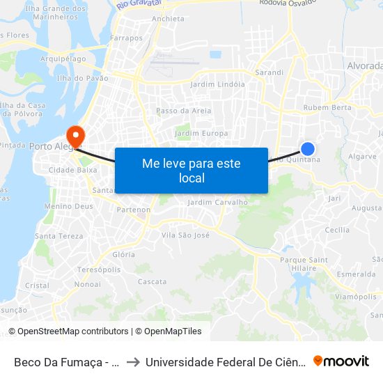 Beco Da Fumaça - Guarapari to Universidade Federal De Ciências Da Saúde map