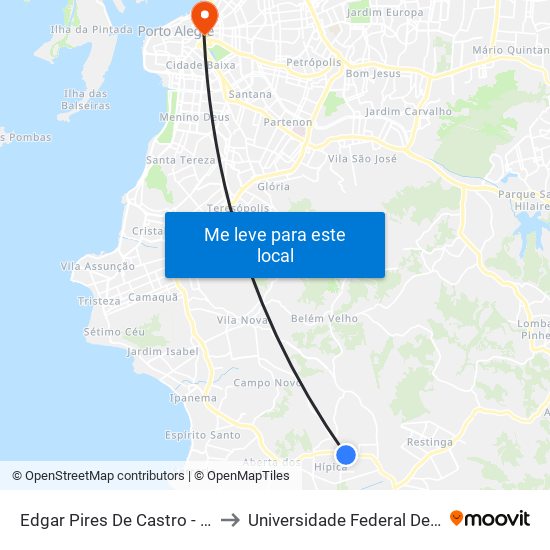 Edgar Pires De Castro - Lojas Quero-Queor to Universidade Federal De Ciências Da Saúde map