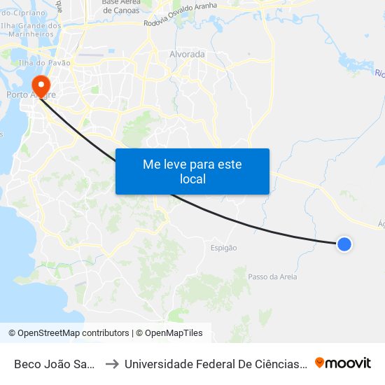 Beco João Sanhudo to Universidade Federal De Ciências Da Saúde map
