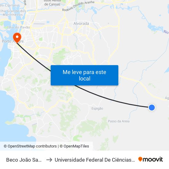 Beco João Sanhudo to Universidade Federal De Ciências Da Saúde map