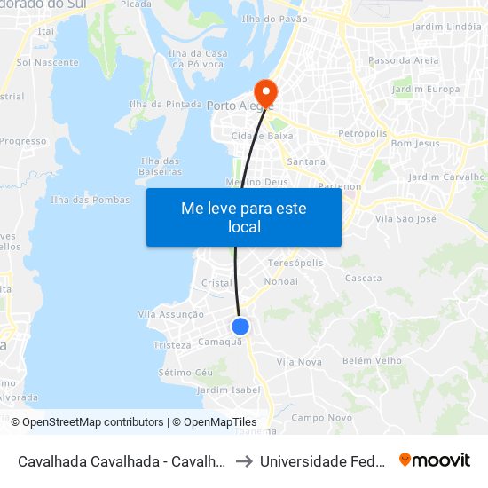 Cavalhada Cavalhada - Cavalhada Porto Alegre - Rs 91740-001 Brasil to Universidade Federal De Ciências Da Saúde map