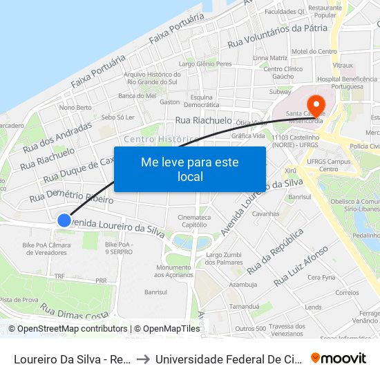 Loureiro Da Silva - Receita Federal to Universidade Federal De Ciências Da Saúde map